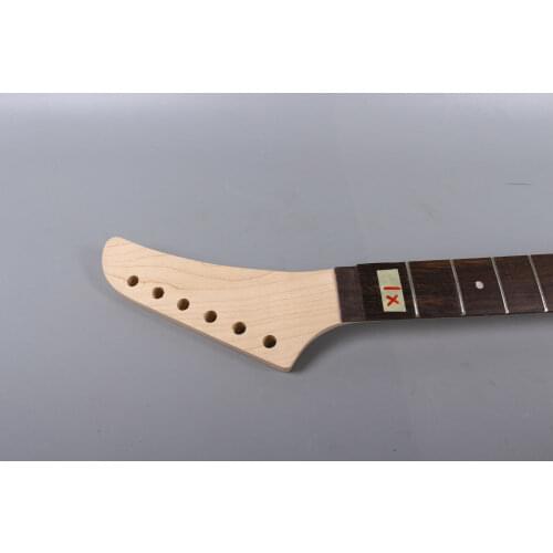 Unfinished Maple 22 Frets Electric Guitar Neck Replacement Rosewood fingerboard