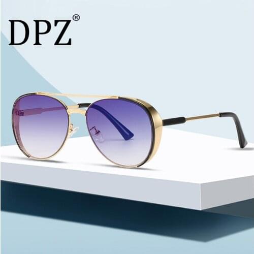 2020 New Retro Mens Metal Frame pilot Sunglasses Ladies Personality Toad Frame Trendy Gradient Sunglasses UV400 Oculos De Sol