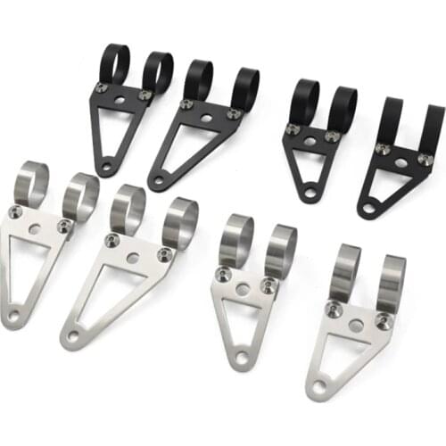 Universal custom hand-made black steel headlight bracket turn lights bracket for custom-made retro vintage motorcycle short