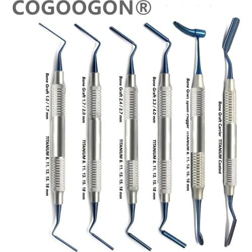 COGOOGON Dental Bone Graft Implant Packer Grafting Carrier Pluggers 6Pcs