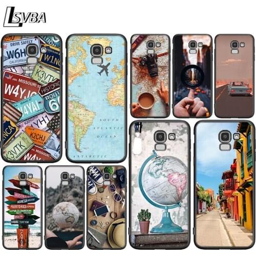 Wanderlust Map Travel For Samsung Galaxy J2 J3 J4 Core J5 J6 J7 J8 Prime duo Plus 2018 2017 2016 Silicone Phone Cover