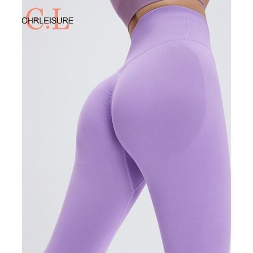 CHRLEISURE Naked Feel No Trace Legging Women Sexy High Waist Butt Lift Sports Leggings Push Up Running Work Out Seamless Legging
