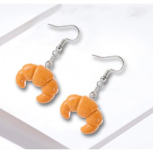 1Pair Personality Creative Baking Cake Earrings Girl Gift Fashion Resin Simulation Bread Food Earrings For Women Eardrop Jewelry