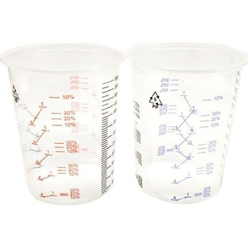 10Pcs 600ml Plastic Paint Mixing Cups Car Mixing Pot Experiment Paint Mixing Calibrated Cup Drawing Painting tumbler stationery