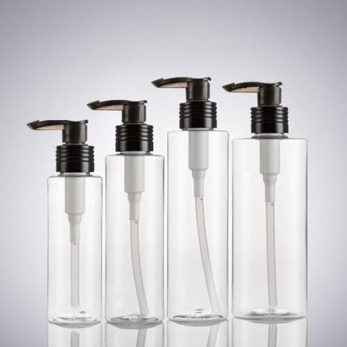 300pcs/lot 200ml 250ml Plastic PET Empty Soap Shampoo Pump Bottle Lotion Shower GEL Travel Refillable Makeup Bottles Containers