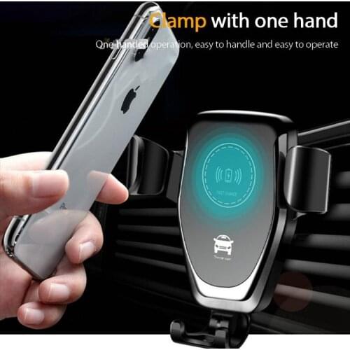 360 ° Rotatable 10W Wireless Charger Car Air Outlet Holder Car Wireless Charger Intelligent Wireless Charging Phone Car Holder