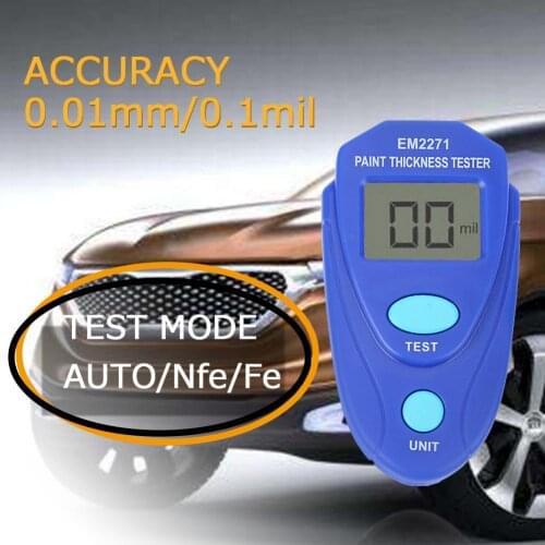 Digital Mini Coating Thickness Gauge Car Film Zinc Paint Thickness Meter Paint Thickness tester Thickness Gauge EM2271 0~2.0mm