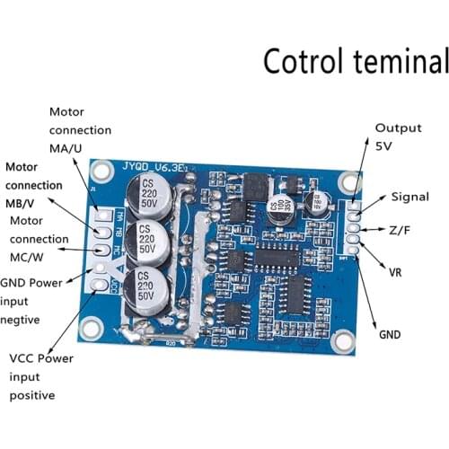 DC 12v-36v 500w Pwm Hall Motor Controller Balancing Car Driver Control Module Balanced BLDC Driver Board
