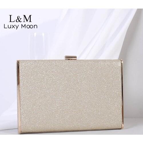 Exquisite Sequin Clutch Bag For Women Metal Bag Wedding Party Small Ladies Hand Bag Chain Evening Bag Purse And Handbag X506H