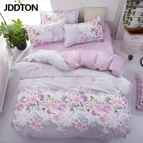 JDDTON 2020 Classic Pastoral Style Warm Bedding Sets AB Side 4pcs Bed Linen Duvet Cover Set Bed Sheet Pillowcase Cover BE096
