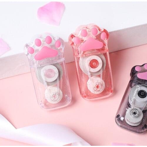 1pcs Kawaii Transparent Cat Paw 6M White Out Correction Tape Corrector Cute Office School Accessories Supplies Stationery Gift