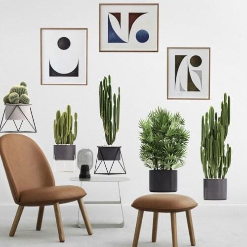 Creative Plant Potted Wall Stickers Home Office Decor Art Removable Living Room Sofa Background Wall Decoration