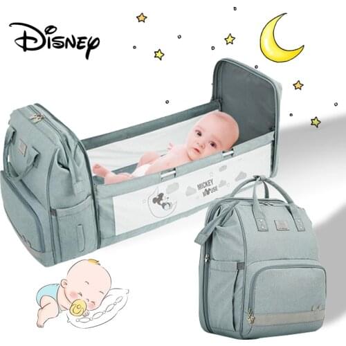 Disney New Diaper Bag Backpack For Moms Mommy Baby Bags Multifunctional Dual Purpose Bed Package Nappy Bag Travel Stroller Bag