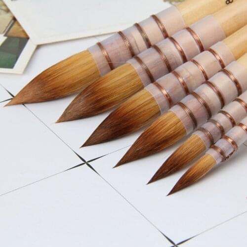 Excellent Handmade Nylon Hair Artist Watercolor Paint Brush For Watercolor Art Supplies