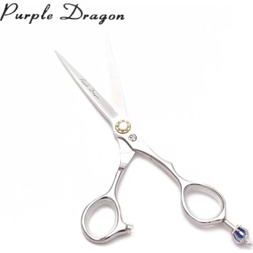 6" Salon Blue Diamond Hairdressing Scissors Z9020 Purple Dragon 440C Cutting Scissors Thinning Shears Professional Hair Scissors