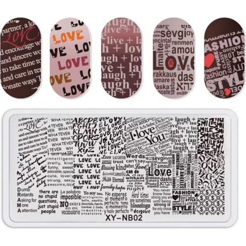 Christmas Nail Stamping Plate Polar Bear Rectangle Template Santa Elk Nail Art Printing Stencil Tool Size 6*12cm