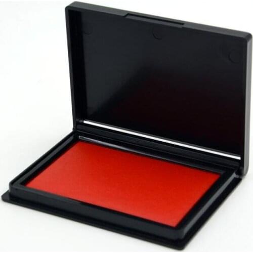 60x80MM Ink Pad Box Red Blue Metal Clamshell Clip of Photosensitive Flash Stamping Machine Kit Selfinking Make Seal