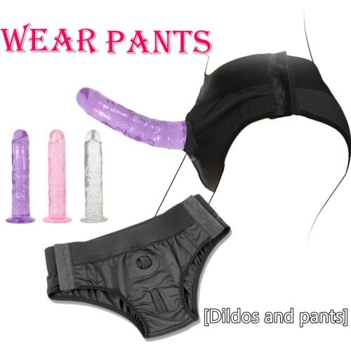 Adjustable Wear Dildo Panties for Lesbian Penis Strap On Harness Realistic Dildo Vaginal/Anal Penis Plug Adult Sex Toy For Woman