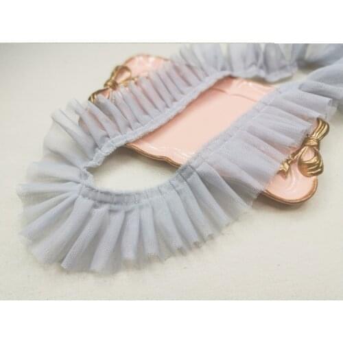 2 Yards/lot Width 5cm Fold Lace Trim For Lolita Dress Ribbon Knitting Ruffle Embroidery Lace DIY Handmade Sewing Supplies Crafts