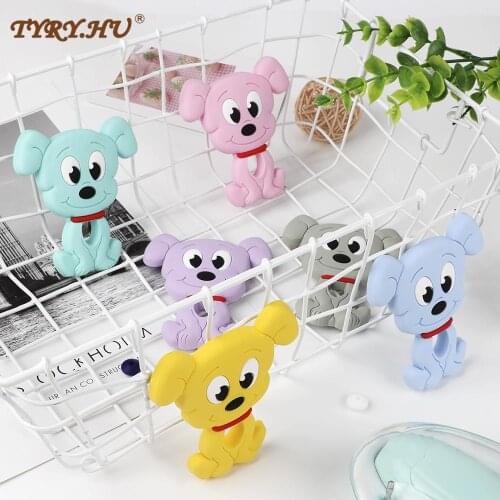 Tyry.hu 10 pc BPA FREE Silicone Baby Teethers Aniaml Shape Teething Silicone Toys Baby Nursing Rodent Necklace Silicone Teether