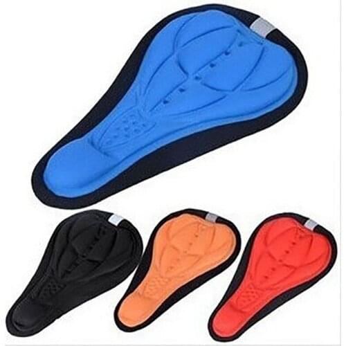 MTB Mountain Bike Cycling Thickened Extra Comfort Ultra Soft Silicone 3D Gel Pad Cushion Cover Bicycle Saddle Seat 4 Colors