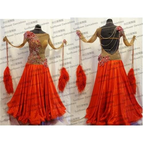 Waltz Tango Ballroom Dance Dress, Girls/Women Modern Dance, Competition Dress,Standard Dance,competitions ballroom dress.red