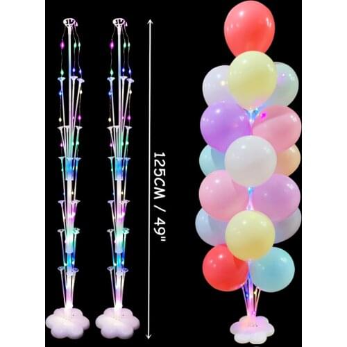 7/13/19 Tubes Balloon Column Happy Birthday Balloon Stand Arch Wedding Birthday Party Decoration Adult Kids Baby Shower Ballons