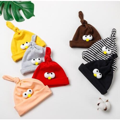 Summer spring Boy Girl Big Eye Pointed Knitted Caps Cute Cartoon Crochet Baby Hat Kids Bonnet