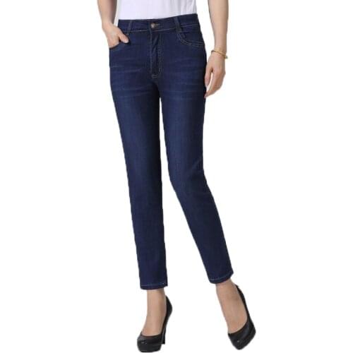 Woman Cropped Jeans Trouser Slim Fit Denim Ninth Pants Women Spring Autumn Pantalones Mujer Casual Denim Pant Jeans Trouser Lady