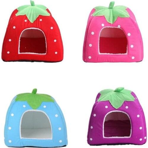 1pcs Red House Nest Small Pet Animal Guinea Pig Hamster Bed House Nest Winter Warm Squirrel Hedgehog Rabbit Chinchilla Rat Bed