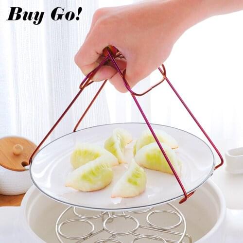 1PC Stainless Steel Pot Pan Clip Utensil Holder Hot Dish Plate Bowl Clip Tongs Cooking Clip Kitchen Clamp Gripper Organizer