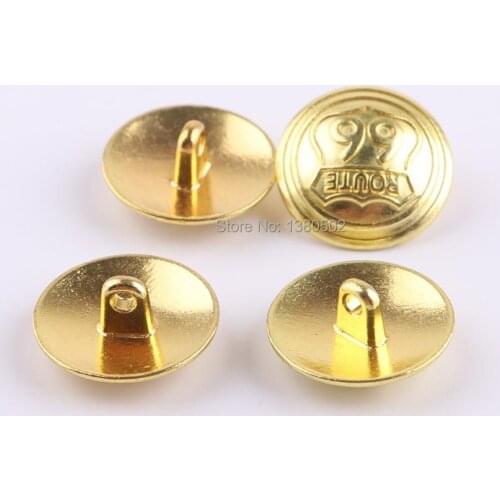 10PCS/lot Fashion Unique Design 13/18/23mm One hole Gold Color Decoration Metal Buttons for Garment Accessories