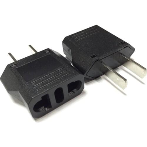 500pcs US American Power Adapter 2 Pin EU European To US Japan AC Travel Adapter Charger Converter Outlet Power Electric Socket