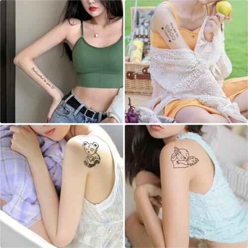 8pcs Waterproof Juice Tattoo Stickers Lasting Women Children Kids Temporary Fake Tattoo Foot Face Neck Arm Leg Body Decorations