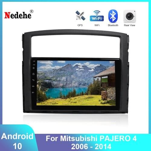 Quad Core Android 10 Autoradio Car Stereo Radio 2 Din Video player For Mitsubishi Pajero 2006 -2014 Navigation Bluetooth WIFI
