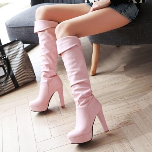 Over The Knee Women Long Boot Sexy Womens High Boots 2020 Platform Slip On High Heels Shoes For Woman Winter And Spring Fashion