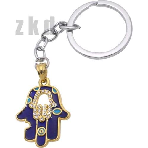 Zkd islam muslim turkish evil eye Hamsa Hand Of Fatima key ring & key chain