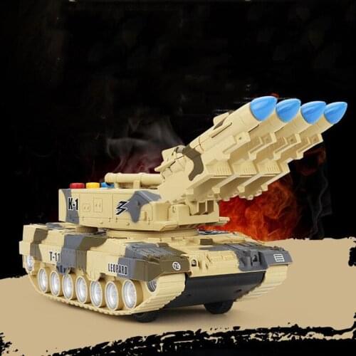Childrens Puzzle Tank Toy Sound And Light Music Story Simulation Large Inertia Tank Missile Car Model Childrens Toys