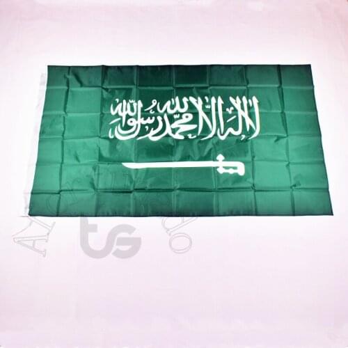 Saudi Arabia 90*150cm Saudi Arabian flag Banner 3x5 Foot national flag for meet,Parade,party.Hanging,decoration