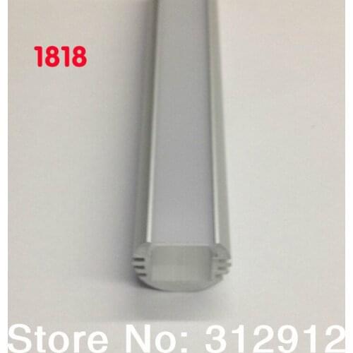 RA-1818;1M long LED aluminum profile(anodized silver color) with PC cover;for flexibe or hard LED strips
