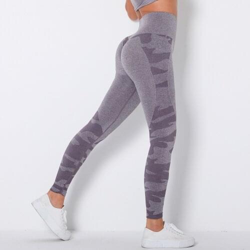 Camouflage Seamless Yoga Pants Gym Women Leggings High Waist Elastic Sweatpants Fitness Hip Lifting Squat Proof Workout Tights
