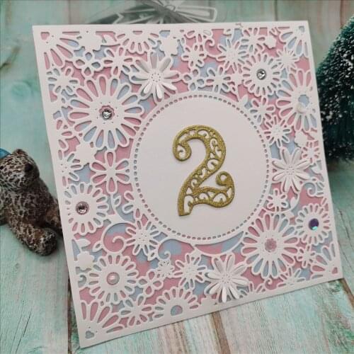 Daisy flower background Metal Cutting Dies Embossing Stencils for DIY Scrapbooking Photo Album Decorative