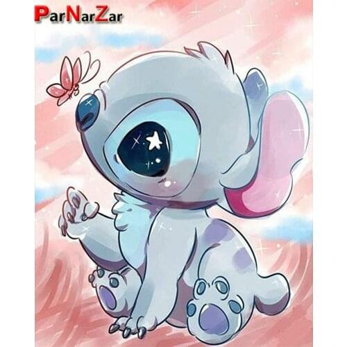 ParNarZar 5D Cartoon Stitch Diamond Painting Full Drill Diy Painting Kit Crafts House Wall Decoration