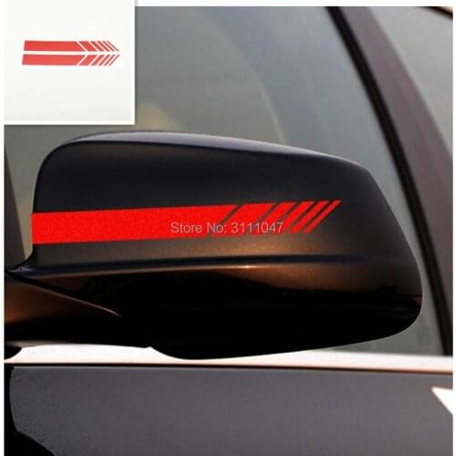 2pcs Car Styling Rear View Mirror Stickers for nissan teana j32 ix25 camry 50 outlander xl bmw e46 suzuki grand vitara