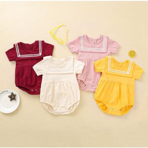 Toddlers Newborn Girl Clothes Romper Lace Short Sleeve Cute Clothes Suit Summer Cute Baby Girls Clothing Jumpsuit