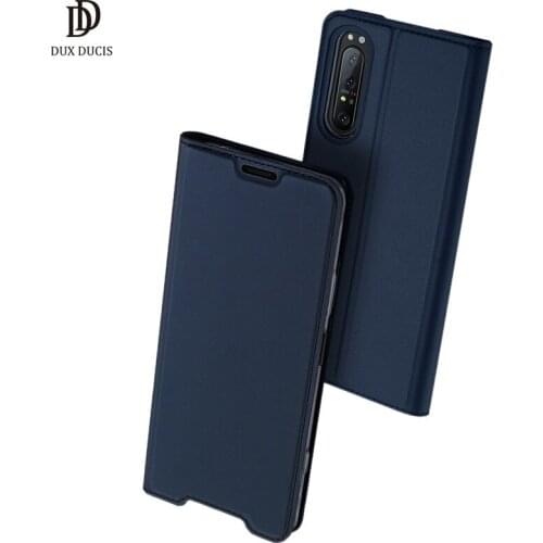 DUX DUCIS Skin Pro Series Flip Wallet Business Leather Case for Sony Xperia 1 II Case 6.5 inch Cover with Card Slot Accessories