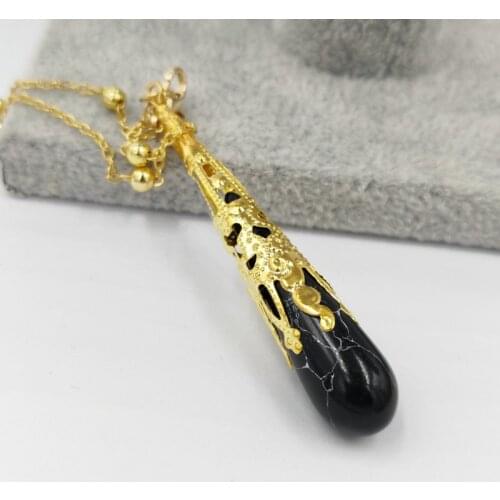 Wholesale Pendant Necklaces high quality assorted natural stone mixed pillar charms for Women Jewelry Chakra Spiritual Necklace