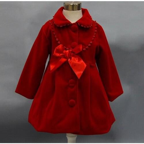 Girl Coat Kids Woolen Cloth 2021 Retro Plus Velvet Thicken Warm Winter Autumn Kids Cardigan Cotton Outwear Childrens Clothing