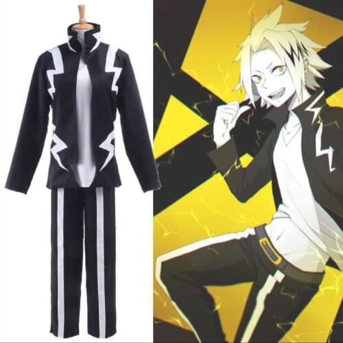 Boku No Hero Academia My Hero Academia Kaminari Denki Wigs Cosplay Costume School Uniform Men Battle Costume