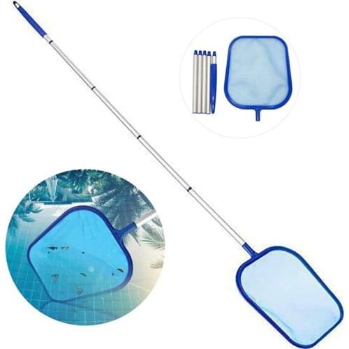 Swimming Pool Skimmer Net with Telescopic Pole Professional Debris Cleaning Tools for Pond Tub Spa Fountain
